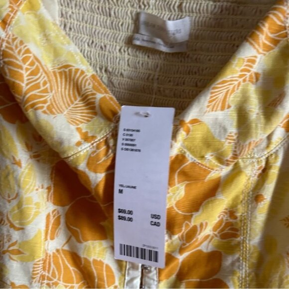 Urban Outfitters UO Sz M NWT Yellow Floral Cotton Mini Dress - Picture 6 of 11